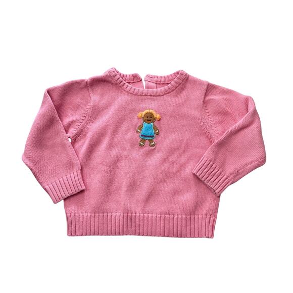 Gymboree Other - Gymboree Sugar and Spice Pink Knit Gingerbread Girl Pullover Sweater 3T